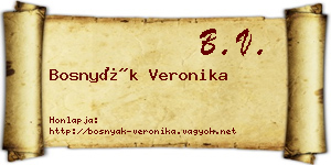 Bosnyák Veronika névjegykártya